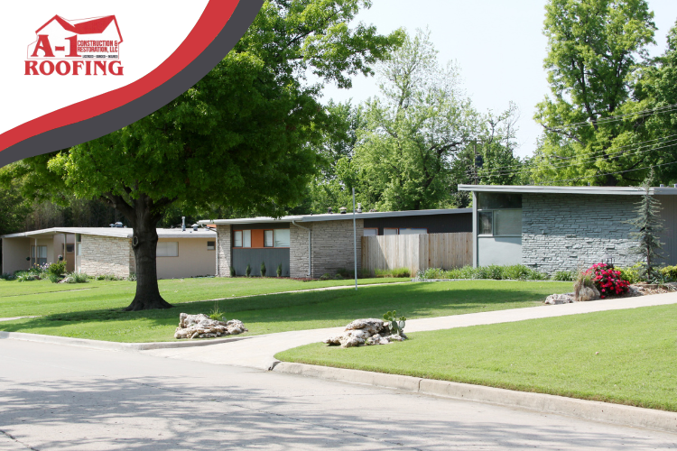 Sloped roof design showcasing the craftsmanship of our Rock Island roofing contractor team.