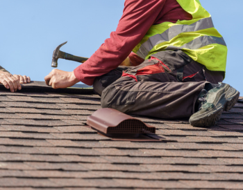 Roof being prepared for winter in Bettendorf.